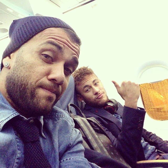 Daniel Alves e Neymar (Foto: Instagram / Reprodução)