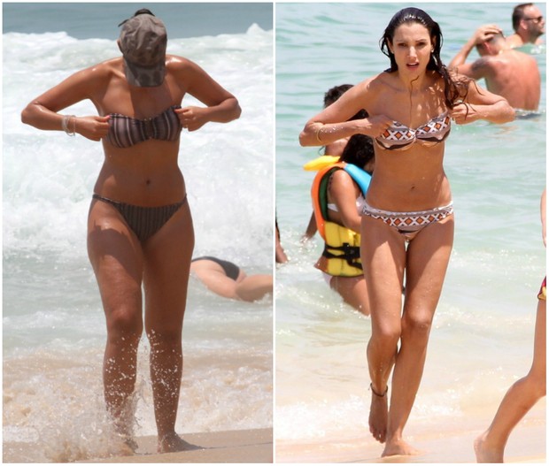 Patrícia Poeta antes e depois de perder dez quilos (Foto: AgNews)