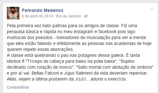 Fernando Medeiros do BBB 15 (Foto: Facebook / Reprodução)