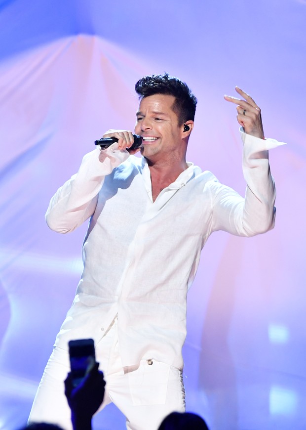 Ricky Martin em prêmio de música em Miami, nos Estados Unidos (Foto: Rodrigo Varela/ Getty Images)