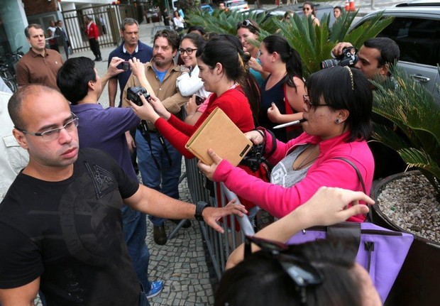 Elenco do filme "Se beber não case" no Rio (Foto: André Freitas/AgNews)