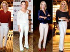 Carolina Dieckmann e mais famosas apostam em looks com calça branca