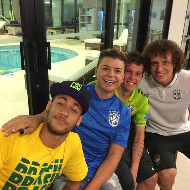 Neymar, David Brazil, Bernard e David Luiz (Foto: Instagram / Reprodução)