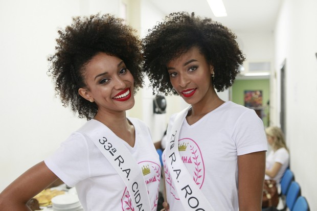 Candidatas do concurso Rainha Rio -  Stefanie Durval (Cidade de Deus) e Rafaella Lemes (Rocinha)  (Foto: Isac Luz / EGO)