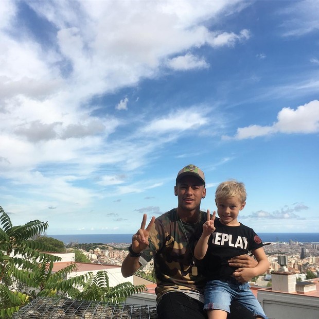 Neymar e o filho, Davi Lucca (Foto: Instagram / Reprodução)