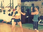 Izabel Goulart mostra aula de kickboxing em vídeo: 'Vamos malhar'