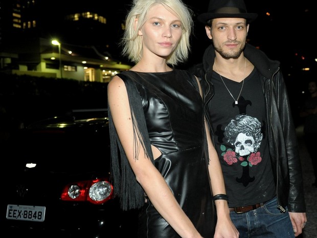 Aline Weber e Matheus Strapasson em festa em São Paulo (Foto: Francisco Cepeda/ Ag. News)