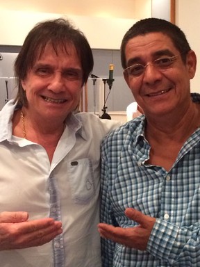 Roberto Carlos e Zeca Pagodinho gravam juntos (Foto: Kassu / Divulgação)