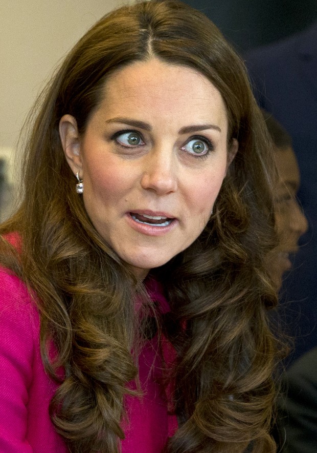Kate Middleton na última aparição da duquesa de Cambridge antes de dar à luz segundo filho (Foto: AFP)