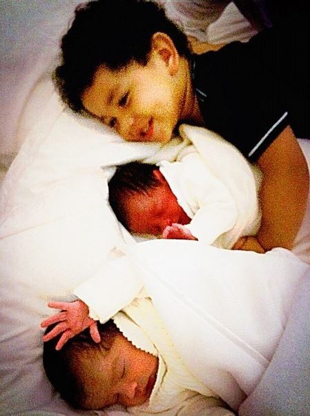 Filhos de Dentinho, Bruno Lucas e as gêmeas Sophia e Rafaella (Foto: Instagram / Reprodução)