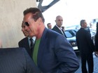 Arnold Schwarzenegger chega ao Rio para evento de fisioculturismo