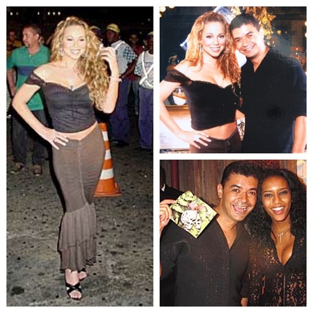 Mariah Carey, David Brazil e Thais Araújo em foto de arquivo (Foto: Instagram/ Reprodução)