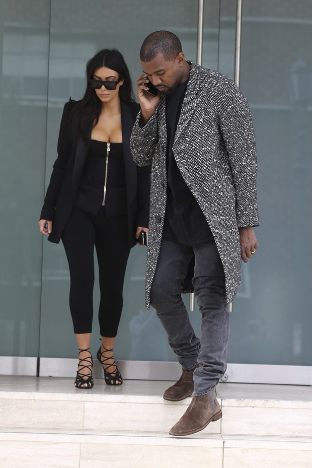 Kim Kardashian e Kanye West (Foto: AKM)