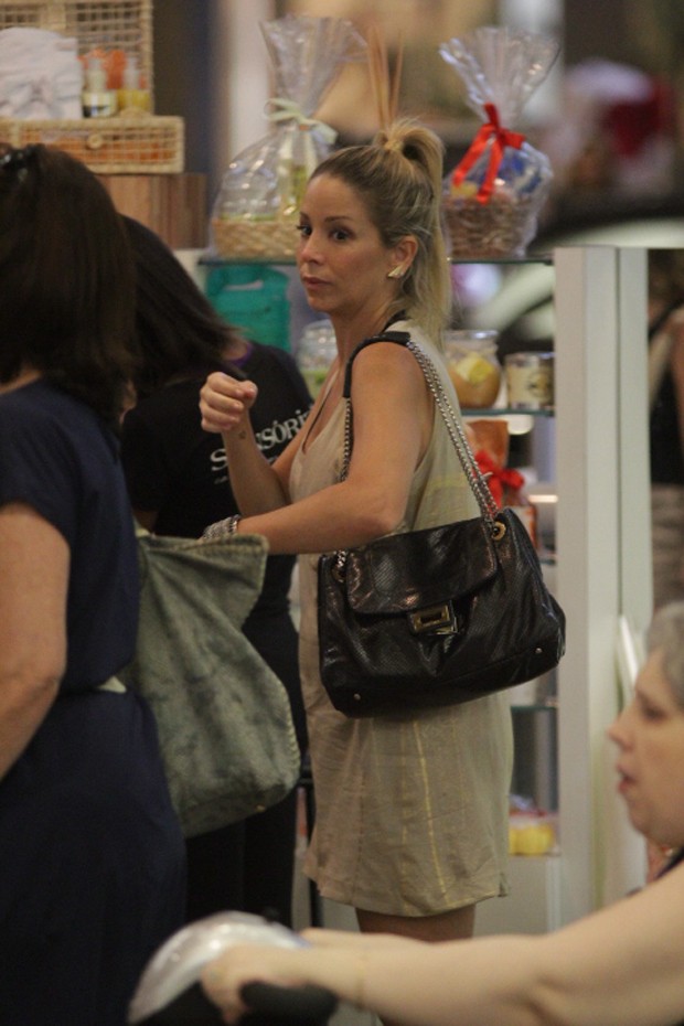 Danielle Winits em shopping do Rio (Foto: Derick Abreu / Foto Rio News)