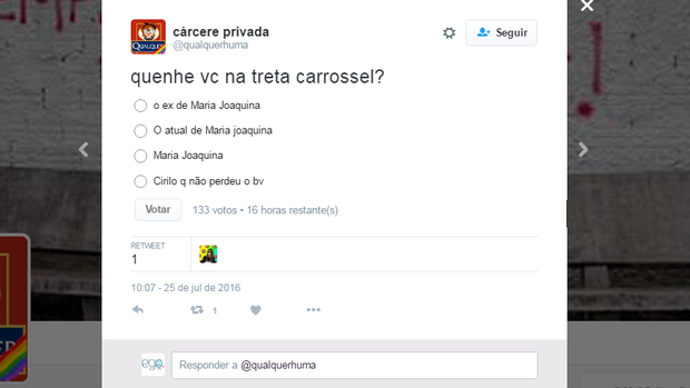 Usuários do Twitter comentam as confusões do Carrossel (Foto: Reprodução/Twitter)