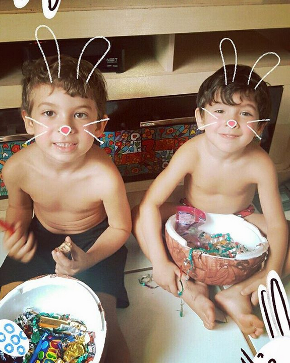 Gabriel e Pietro, filhos de Priscila Pires (Foto: Reprodução/Instagram)