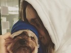 Xuxa mostra foto de Sasha com cachorrinho Dudu: 'Meus amores'