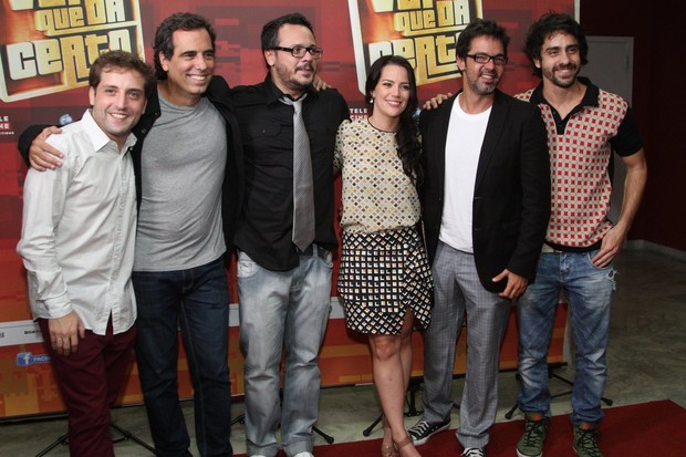 Elenco na estreia de "Vai que dá certo" (Foto: André Muzell e Anderson Borde / AgNews)