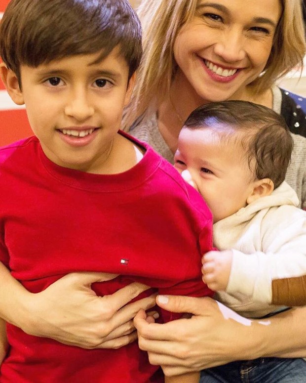 Fernanda Gentil com o filho e o afilhado (Foto: Instagram / Reprodução)