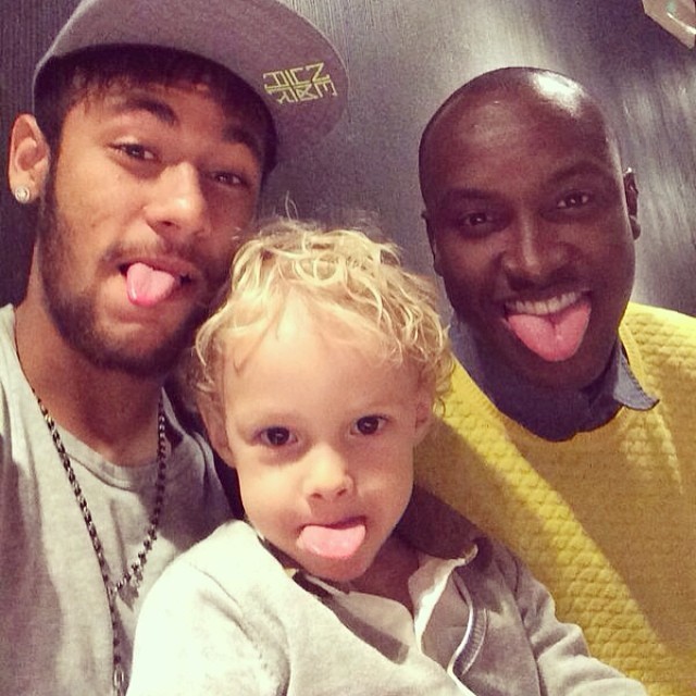 Neymar, Davi Lucas e Thiaguinho  (Foto: Instagram / Reprodução)