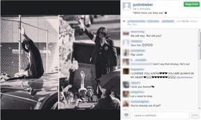 Foto do instagram de Justin Bieber (Foto: Instagram / Reprodução)