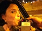 Juliana Knust é parada em blitz da Lei Seca no Rio