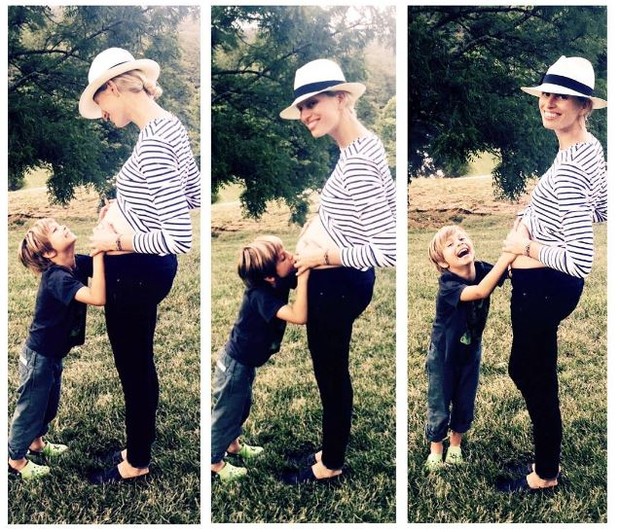 Karolina Kurkova e o filho, Tobias (Foto: Reprodução/Instagram)