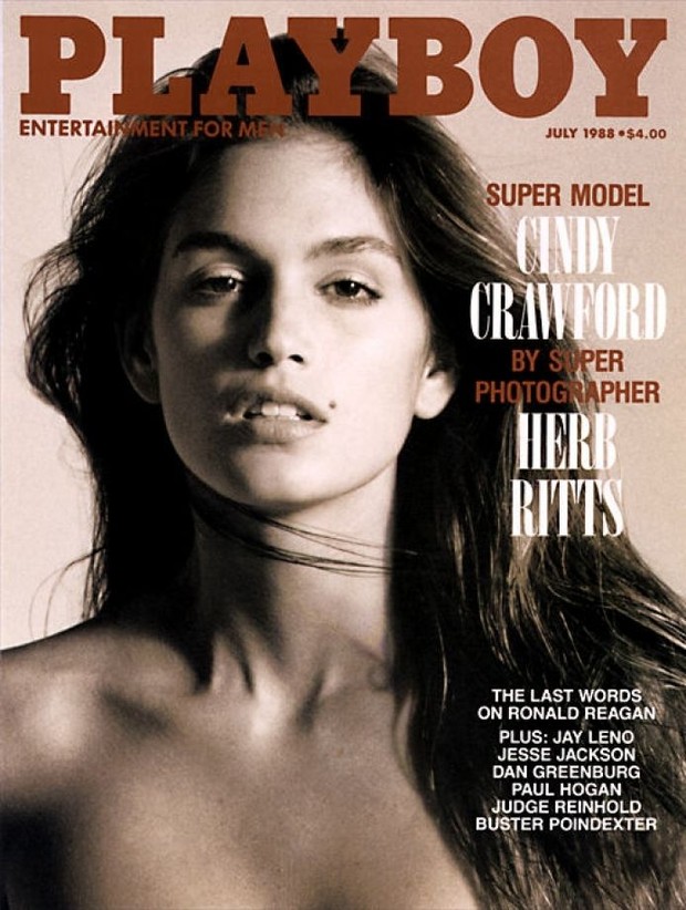 Cindy Crawford na capa da Playboy, em 1988 (Foto: Reprodução)