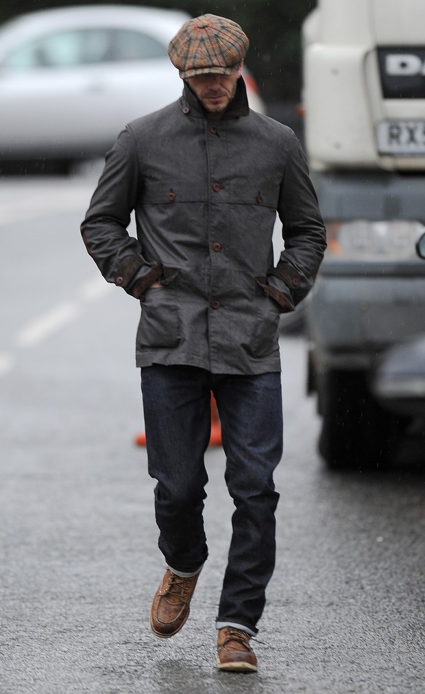 David Beckham tenta passar anônimo pelas ruas de Londres (Foto: Getty Images)