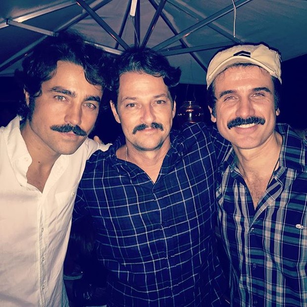 Ricardo Pereira, Marcelo Serrado e Eriberto Leão em festa no Rio (Foto: Instagram/ Reprodução)