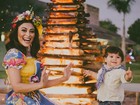 Juliana Paes parabeniza o filho Antonio pelo aniversário de 1 ano