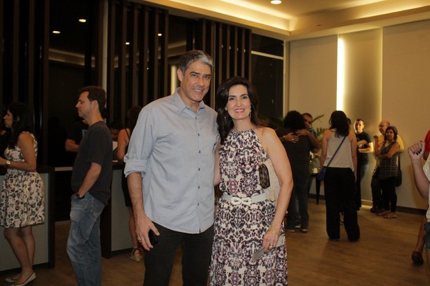 William Bonner e Fátima Bernardes no show do Skank (Foto: Fabio Moreno/ Ag. News)