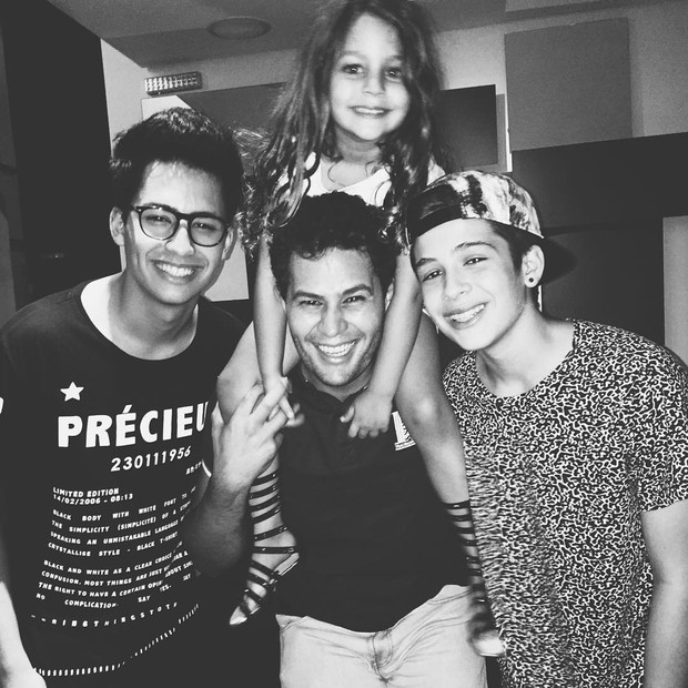 Matheus Vargas, Pedro Leonardo e João Guilherme, filhos do cantor Leonardo, com Maria Sophia (Foto: Reprodução/Instagram)