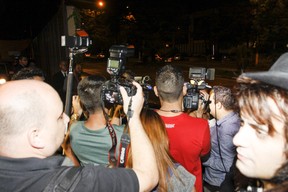Multidão da imprensa (Foto: Celso Tavares/EGO)