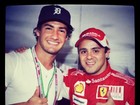 Solteiro, Pato publica foto com Massa e declara torcida: 'Vai irmão! Boa sorte'