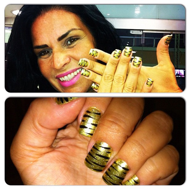 Solange Gomes posta foto das unhas (Foto: Facebook / Reprodução)