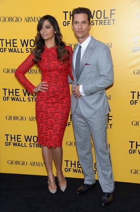 Camila Alves e Matthew McConaughey em première de filme em Nova York, nos Estados Unidos (Foto: Michael Loccisano/ Getty Images/ AFP)