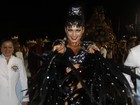 Lívia Andrade, rainha de bateria da Império, comemora título no Anhembi