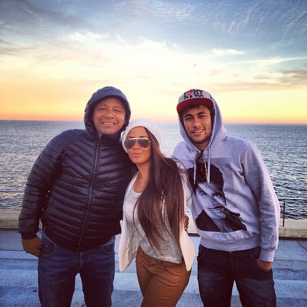 Rafaella Santos, Neymar e o pai (Foto: Instagram / Reprodução)