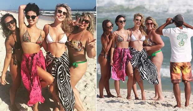 Isis Valverde na praia com amigas (Foto: Instagram / Reprodução | AgNews)