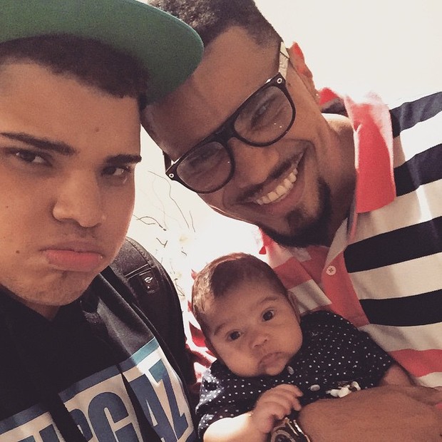 Naldo com filhos Maria Victoria e Pablo (Foto: Instagram/ Reprodução)