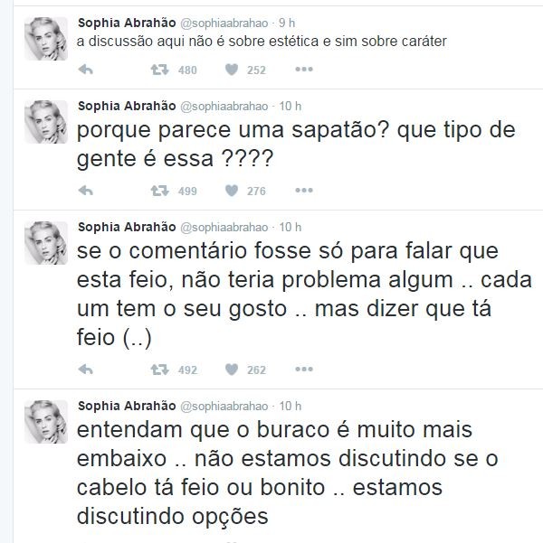 Sophia Abrahão rebate críticas no Twitter (Foto: Reprodução/Twitter)