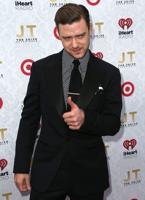 Justin Timberlake em lançamento de álbum em Los Angeles, nos Estados Unidos (Foto: David Livingston/ Getty Images/ AFP)