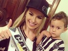 Fernanda Keulla posa com camisa do time do coração: 'Partiu jogo'