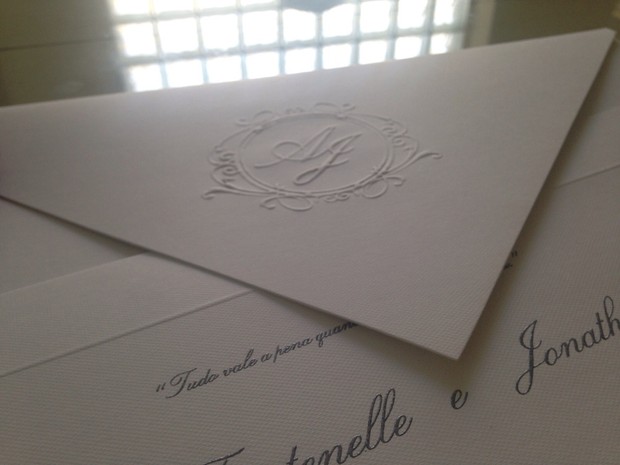 Convite do casamento de Antônia Fontenelle e Jonathan Costa (Foto: Divulgação)