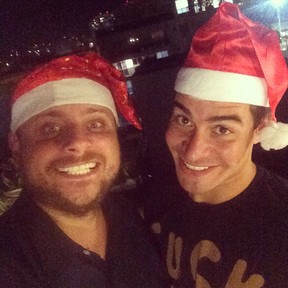 Produtor Leo Fuchs e Thiago Martins em festa no Rio (Foto: Instagram/ Reprodução)