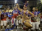 Bianca Leão usa fantasia de ginasta sexy em ensaio da União da Ilha

