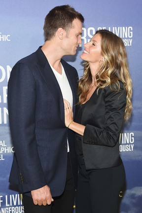 Tom Brady e Gisele Bündchen em evento em Nova York, nos Estados Unidos (Foto: Michael Loccisano/ Getty Images/ AFP)