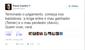 Paulo Coelho (Foto: Reprodução/Twitter)