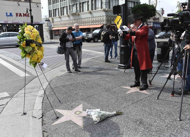 Estrela de Leonard Nimoy na calçada da fama (Foto: Reuters/Agência)